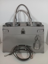 Bolsa satchel Michael Kors GRAMERCY grande cinza seixo couro sintético nova sem etiquetas comprar usado  Enviando para Brazil