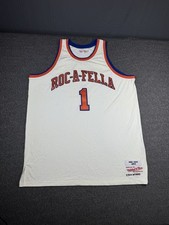 Camiseta de basquete masculina Mitchell Ness 56 Jay Z Roc A Fella Records música vintage, usado comprar usado  Enviando para Brazil