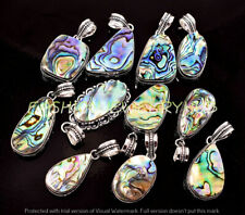 Lote de 5 peças de pingente étnico feito à mão de pedra preciosa concha Abalone FP-1142 comprar usado  Enviando para Brazil