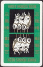 Cartas de baralho cartas únicas antigas vintage TRÊS CAVALOS cervejaria cerveja publicidade arte , usado comprar usado  Enviando para Brazil