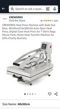 Creworks heat press for sale  NOTTINGHAM