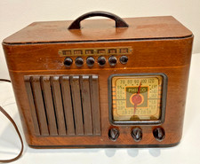 Rádio tubo Philco 40-125 1939 linda madeira e artesanato funcionando original, usado comprar usado  Enviando para Brazil