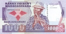 Madagascar 1.000 francs usato  Bozen