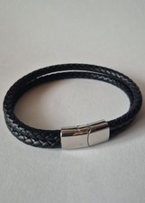 Herren lederarmband schwarz gebraucht kaufen  Hohenlinden