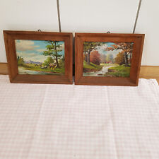 Set gemalte landschaftsbilder gebraucht kaufen  Frankenthal