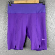 Usado, Shorts de motociclista Nike One Luxe feminino 7" cintura alta DA0837 roxo tamanho médio comprar usado  Enviando para Brazil