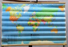 Schulwandkarte weltkarte vinta gebraucht kaufen  Berghülen