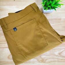 Pantalones rectos PrAna elásticos Zion para hombre 34x31 hoja dorada UPF 50 senderismo al aire libre, usado segunda mano  Embacar hacia Argentina