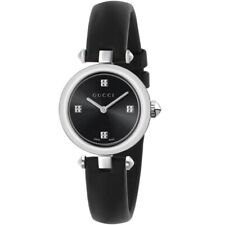 Relógio feminino Gucci Diamantissima mostrador preto pulseira de couro - YA141506 comprar usado  Enviando para Brazil
