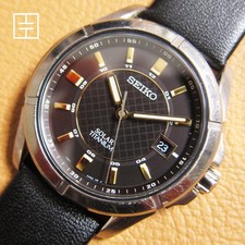 Usado, SEIKO V147-0AB0 relógio solar masculino de titânio com mostrador preto comprar usado Usado, SEIKO V147-0AB0 relógio solar masculino de titânio com mostrador preto comprar usado  Enviando para Brazil