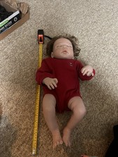 Bonecas bebês renascidos realistas 22 polegadas cabelo castanho enraizado brinquedo realista menino 3 meses  comprar usado  Enviando para Brazil