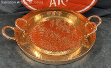 Bandeja de servir jantar marrom cobre metal indiano feita à mão design martelado conjunto de 2, usado comprar usado Bandeja de servir jantar marrom cobre metal indiano feita à mão design martelado conjunto de 2, usado comprar usado  Enviando para Brazil