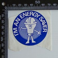 ADESIVO PROMOCIONAL VINTAGE I'M AN ENERGY SAVER CONSERVAÇÃO AUSTRÁLIA PUBLICIDADE comprar usado  Enviando para Brazil