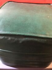 Taburete de vinilo verde de colección MCM hazaña cuadrada otomana de 15x15x14" FrShp segunda mano  Embacar hacia Mexico