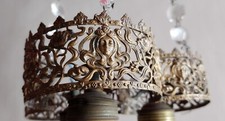 Lampadario liberty metallo usato  Palermo