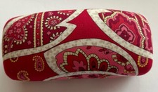 Estuche para gafas Vera Bradley Piccadilly rosa y rojo gafas de sol duras usadas en excelente estado segunda mano  Embacar hacia Mexico