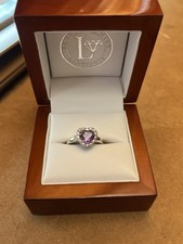 Diamond amethyst heart for sale  DURHAM