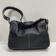 Bolsa carteiro Coach F043 couro preto, usado comprar usado  Enviando para Brazil