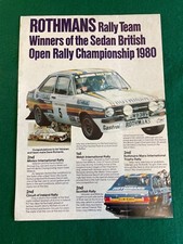 Rothmans rally team for sale  BRISTOL