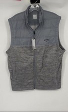 Colete de golfe Callaway masculino cinza tradewinds urze bolsos frontais zíper completo tamanho G, usado comprar usado  Enviando para Brazil