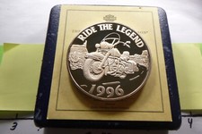 6,7 oz Harley Davidson 1996 Road King Flhr 999 moeda de prata certificado de autenticidade estojo raro 2RK6, usado comprar usado  Enviando para Brazil