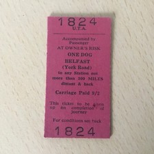 Irish. railway. ticket for sale  WOLVERHAMPTON