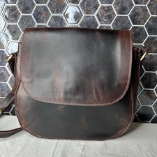 Bolsa satchel de couro rústica cidade tiracolo marrom fecho magnético  comprar usado  Enviando para Brazil