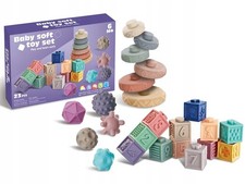 MIĘKKIE KLOCKI SENSORYCZNE DLA MALUCHA CYFERKI FIGURY GEOMETRYCZNE 23szt. na sprzedaż MIĘKKIE KLOCKI SENSORYCZNE DLA MALUCHA CYFERKI FIGURY GEOMETRYCZNE 23szt. na sprzedaż  PL