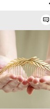 Usado, Pente de cabelo folha banhado a ouro 18 quilates comprimento: 14cm/5.5118 comprar usado  Enviando para Brazil