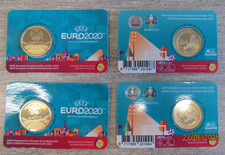 2 x 2,5 euro Moneta okolicznościowa Belgia 2021 Mistrzostwa Europy - Piłka nożna Oryginalna Coincard FR i NL na sprzedaż  Wysyłka do Poland