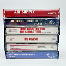 Lot 6 Rock Cassette Tapes Vtg Doobie Brothers The Clash Air Supply Berlin Lewis comprar usado  Enviando para Brazil
