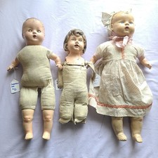 Lote de 3 bonecas de composição antigas para peças de reparo década de 1920 - 1930 couro assustador comprar usado  Enviando para Brazil