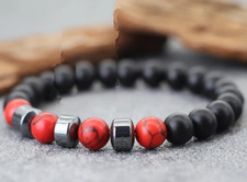 Bracelet perles agate d'occasion  Bordeaux-