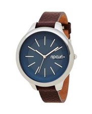 Relógio de surf feminino Rip Curl couro Horizon novo - A2656G prata azul Rrp $199,99 comprar usado  Enviando para Brazil