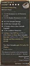 🔥Diablo 4 Eternal Realm⭐ Saboteur Signet 4GA High Roll Quase Perfeito comprar usado  Enviando para Brazil