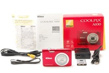 Usado, [ESTADO PERFEITO na Caixa] Câmera Digital Nikon COOLPIX A100 VERMELHA 5X Zoom 20.0MP do Japão comprar usado  Enviando para Brazil