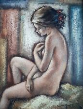 Tableau huile féminin d'occasion  France