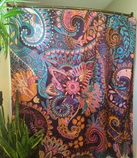 Cortinas de chuveiro florais boho paisley - mandala indiana boêmia colorida comprar usado  Enviando para Brazil
