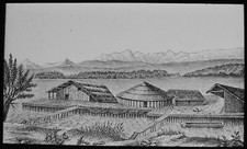 Usado, HOMEM PRÉ-HISTÓRICO - HABITAÇÕES NO LAGO SUÍÇO RESTAURADAS C1880 Lanterna Mágica Slide comprar usado  Enviando para Brazil