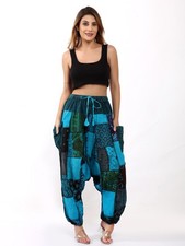Calça harém feminina nepalesa hippie folgada patchwork com bolso lote misto atacado comprar usado  Enviando para Brazil