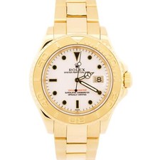 Usado, Rolex Yacht-Master 40mm ouro amarelo 18K branco sem furos ostra automática 16628 comprar usado  Enviando para Brazil