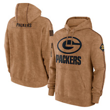 Moletom com capuz térmico 2023 masculino marrom Green Bay saudação ao serviço lateral comprar usado  Enviando para Brazil