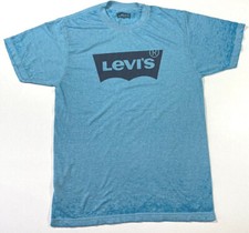 Camiseta Levi's Levis Strauss Levi Vintage Estilo Asa de Morcego Lavada Azul Mesclado, usado comprar usado  Enviando para Brazil