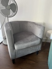 Velvet tub chair for sale  WORTHING