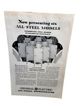 1929 General Electric Geladeira Todo em Aço Impressão Vintage Anúncio Cozinha Antiga, usado comprar usado  Enviando para Brazil