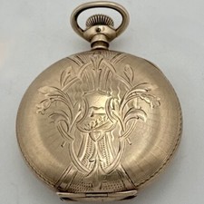 Usado, COMO ENCONTRADO ANTIGO PINGENTE DE RELÓGIO DE BOLSO FEMININO VITORIANO GRAVADO CHEIO DE OURO comprar usado  Enviando para Brazil