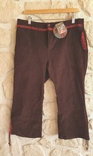Pantalon marron velours d'occasion  Courville-sur-Eure