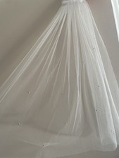 Pearl tulle veil for sale  LONDON