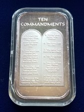 10 Commandments | Barra de prata 0,999 1 oz | Mesas comprar usado  Enviando para Brazil