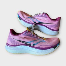 Tênis de corrida feminino tamanho 10 - Saucony Endorphin Pro violeta/roxo/dourado comprar usado  Enviando para Brazil